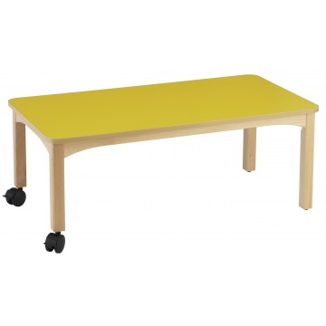 Table rectangle 120 x 60 cm avec 2 roulettes Wikicat