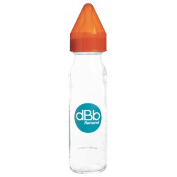 Biberon 240 ml en verre tétine silicone