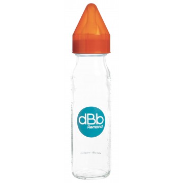 Biberon 240 ml en verre tétine silicone