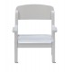 Fauteuil accoudoirs blanc