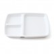 PLATEAU 3 COMPARTIMENT BLANC