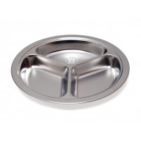 ASSIETTE INOX 3 COMPARTIMENTS 20 CM