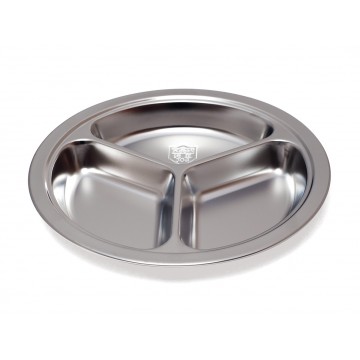 ASSIETTE INOX 3 COMPARTIMENTS 24 CM