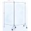 LOT DE 6 CLOISONS MOBILES TRANSPARENTES