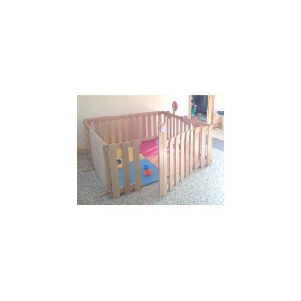 Barrière de sécurité portillon enfant amovible 73-110cm naturel Top crèches