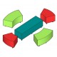 Banquette 2 places 45 cm