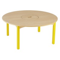 Table ronde 102 cm avec bac central