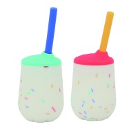 Mini Gobelet Silicone à paille