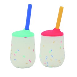 Mini Gobelet Silicone à paille