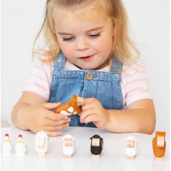 Set d'animaux en bois PEFC